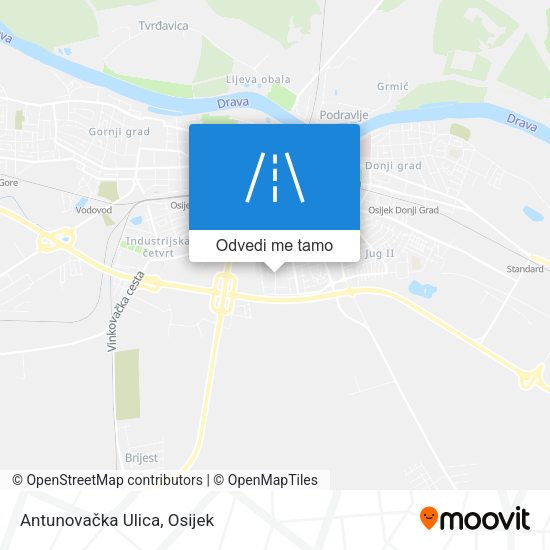 Karta Antunovačka Ulica