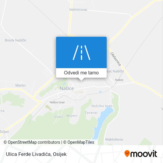 Karta Ulica Ferde Livadića