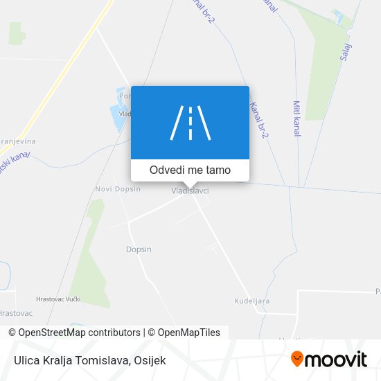 Karta Ulica Kralja Tomislava