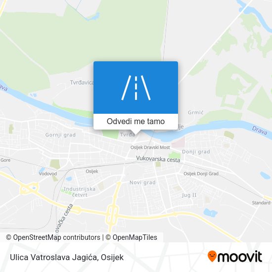 Karta Ulica Vatroslava Jagića