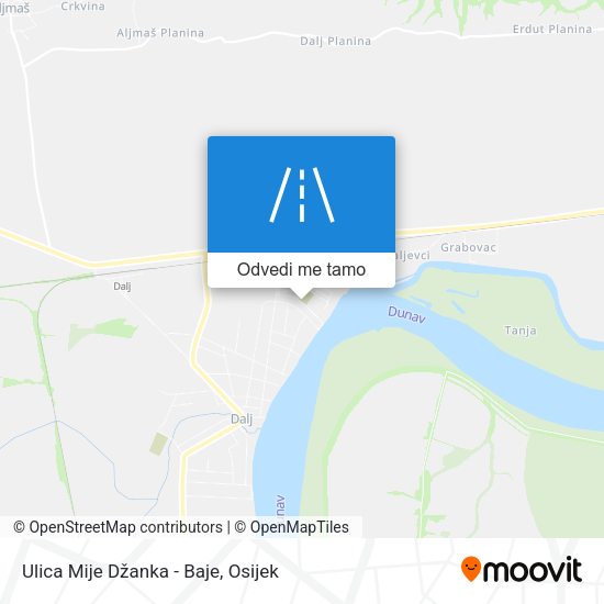 Karta Ulica Mije Džanka - Baje