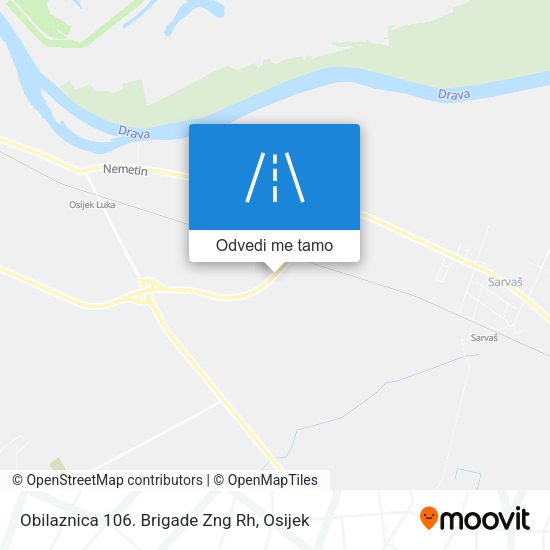 Karta Obilaznica 106. Brigade Zng Rh