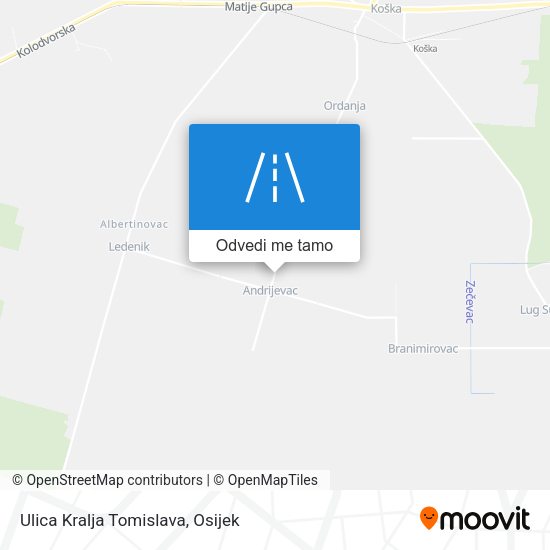 Karta Ulica Kralja Tomislava