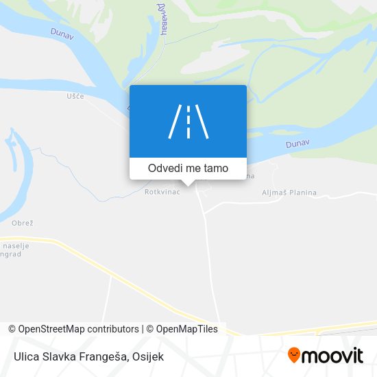 Karta Ulica Slavka Frangeša