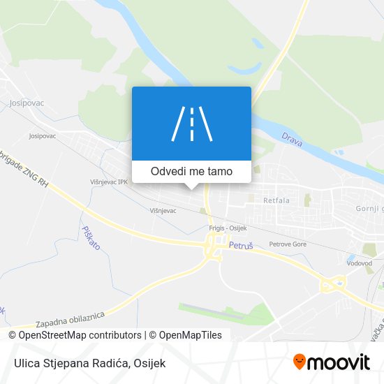 Karta Ulica Stjepana Radića