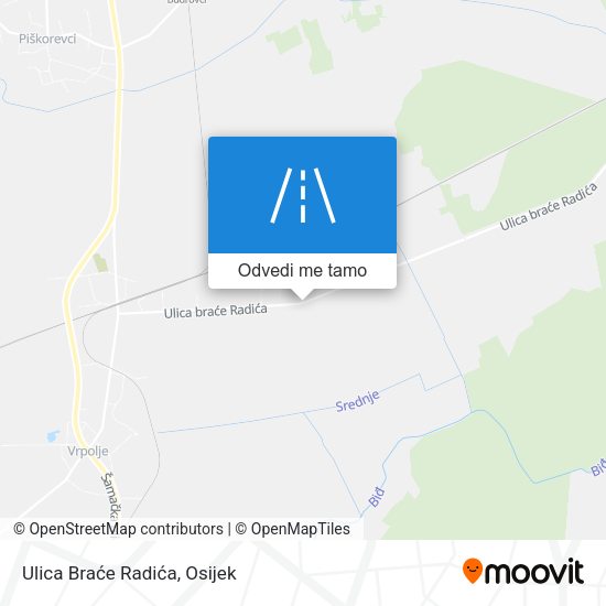Karta Ulica Braće Radića