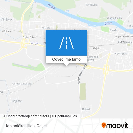 Karta Jablanička Ulica