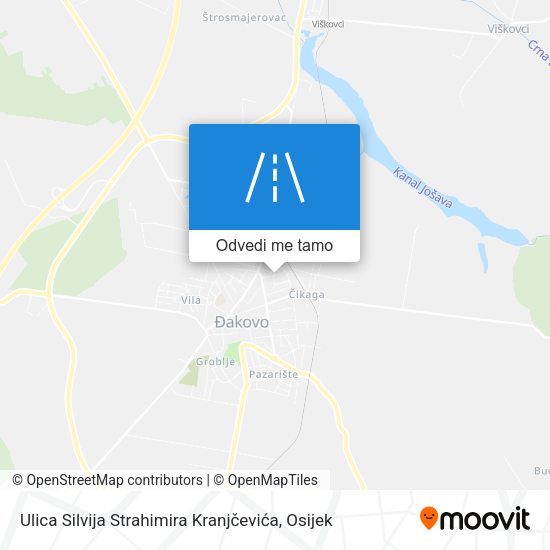 Karta Ulica Silvija Strahimira Kranjčevića