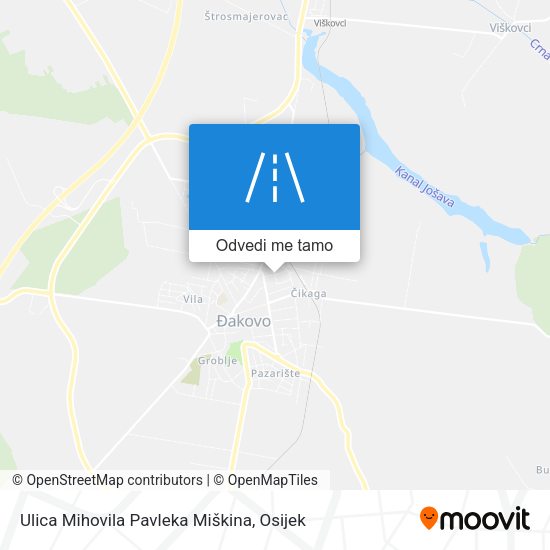Karta Ulica Mihovila Pavleka Miškina