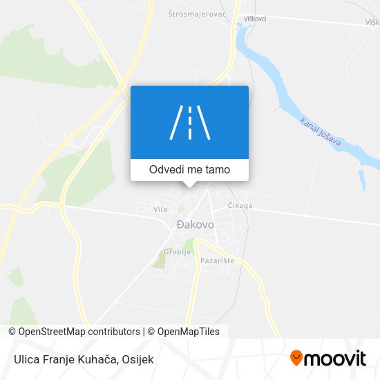 Karta Ulica Franje Kuhača