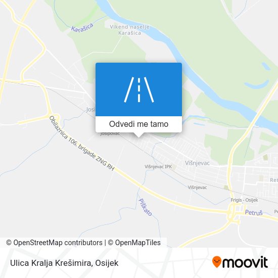 Karta Ulica Kralja Krešimira