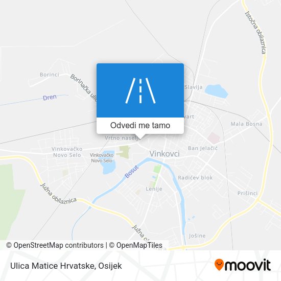 Karta Ulica Matice Hrvatske