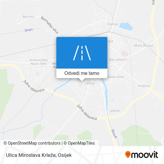 Karta Ulica Miroslava Krleže
