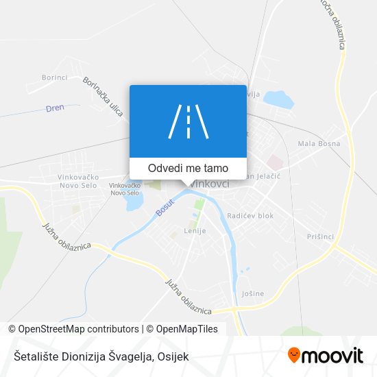 Karta Šetalište Dionizija Švagelja