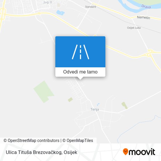 Karta Ulica Tituša Brezovačkog