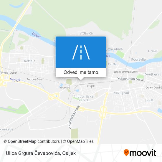 Karta Ulica Grgura Čevapovića