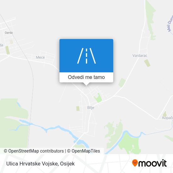 Karta Ulica Hrvatske Vojske