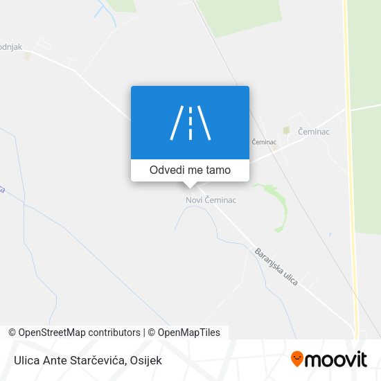 Karta Ulica Ante Starčevića