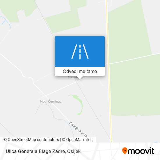 Karta Ulica Generala Blage Zadre