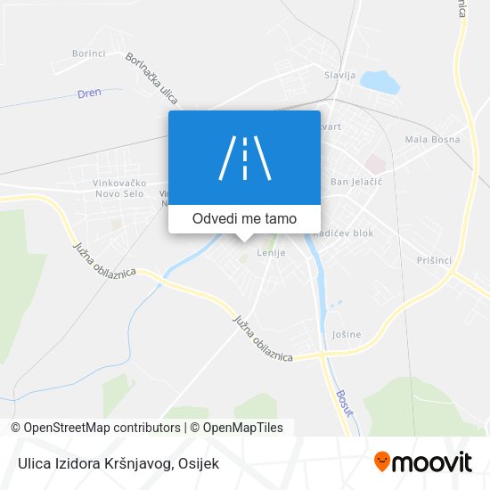 Karta Ulica Izidora Kršnjavog