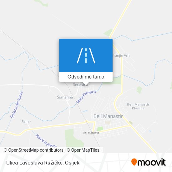 Karta Ulica Lavoslava Ružičke