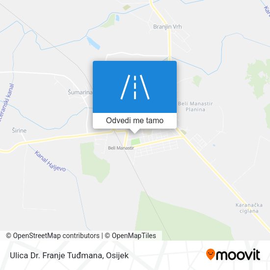 Karta Ulica Dr. Franje Tuđmana