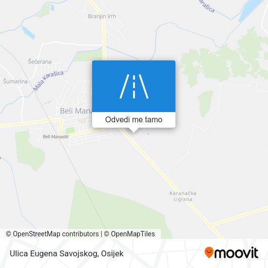 Karta Ulica Eugena Savojskog