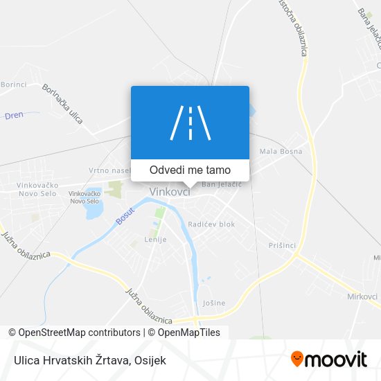 Karta Ulica Hrvatskih Žrtava