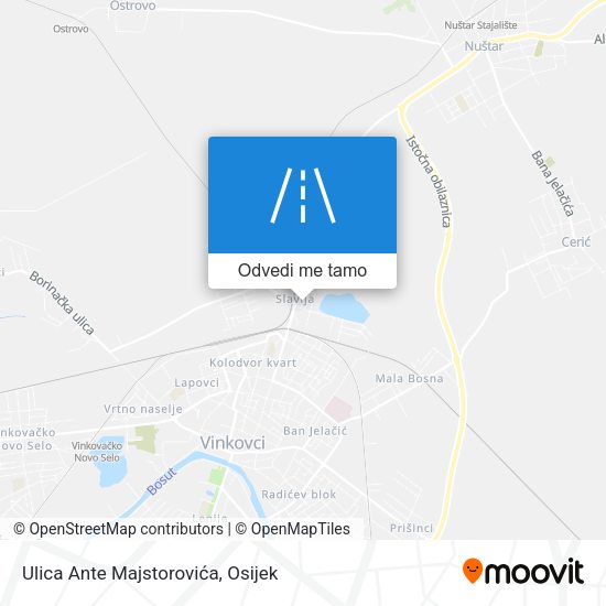 Karta Ulica Ante Majstorovića