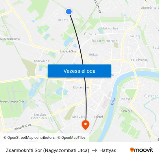 Zsámbokréti Sor (Nagyszombati Utca) to Hattyas map