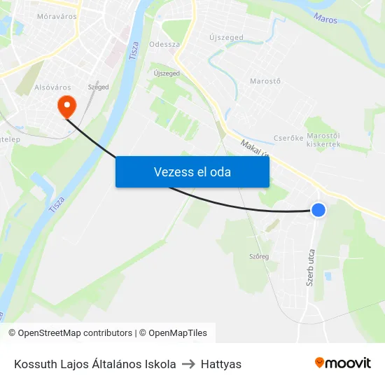 Kossuth Lajos Általános Iskola to Hattyas map