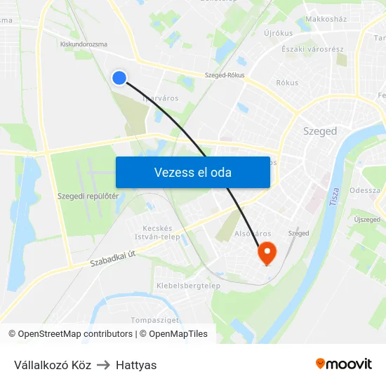 Vállalkozó Köz to Hattyas map