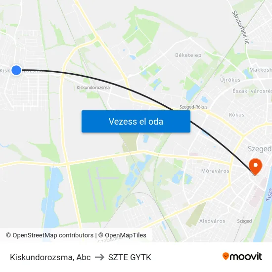 Kiskundorozsma, Abc to SZTE GYTK map