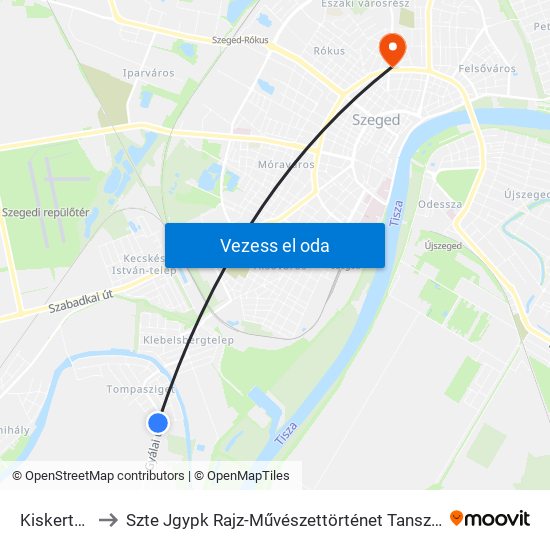 Kiskertek to Szte Jgypk Rajz-Művészettörténet Tanszék map