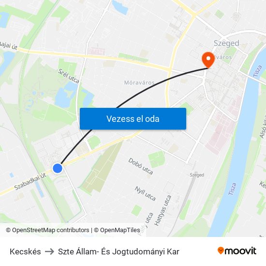 Kecskés to Szte Állam- És Jogtudományi Kar map