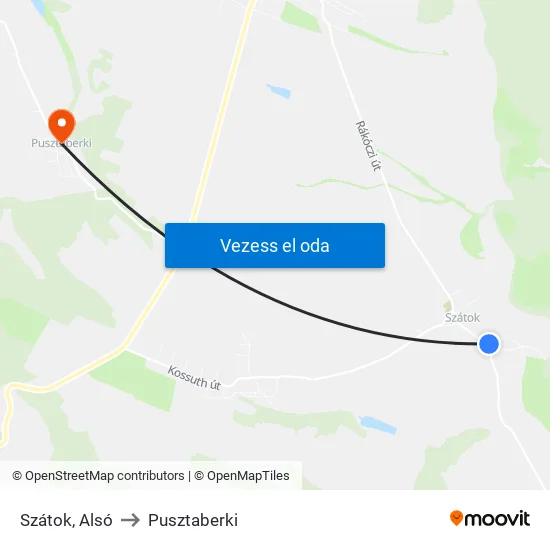 Szátok, Alsó to Pusztaberki map