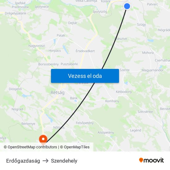 Erdőgazdaság to Szendehely map