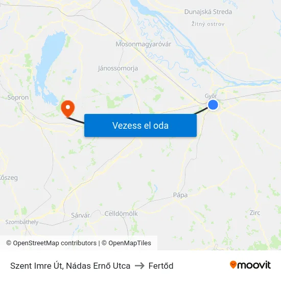 Szent Imre Út, Nádas Ernő Utca to Fertőd map