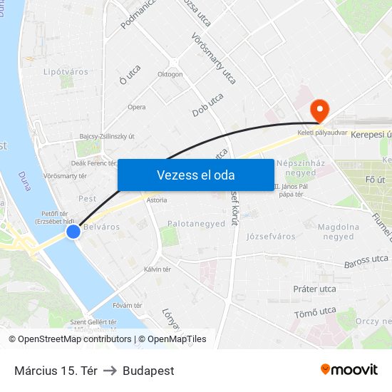 Március 15. Tér to Budapest map