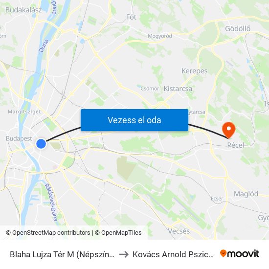 Blaha Lujza Tér M (Népszínház Utca) to Kovács Arnold Pszichológus map