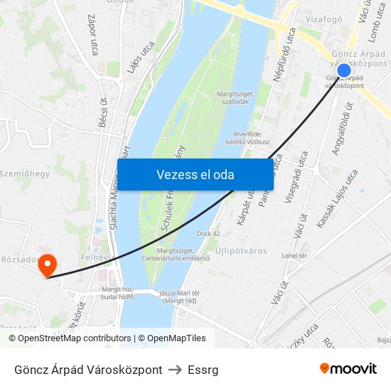 Göncz Árpád Városközpont to Essrg map