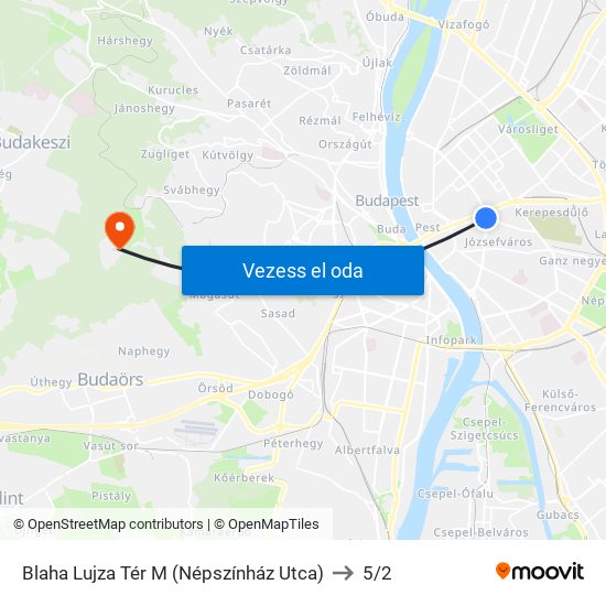 Blaha Lujza Tér M (Népszínház Utca) to 5/2 map