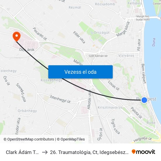 Clark Ádám Tér to 26. Traumatológia, Ct, Idegsebészet map