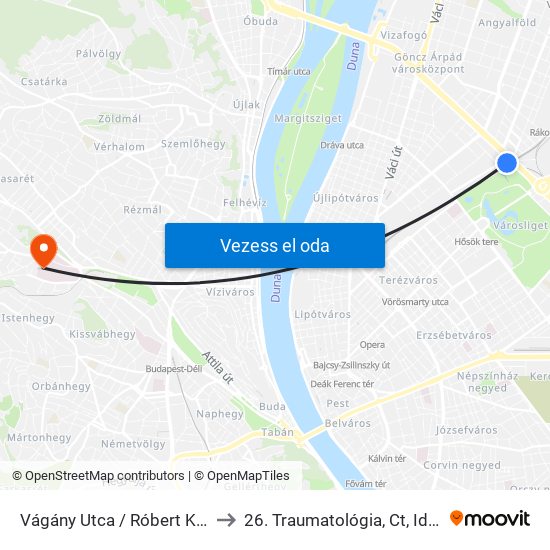 Vágány Utca / Róbert Károly Körút to 26. Traumatológia, Ct, Idegsebészet map