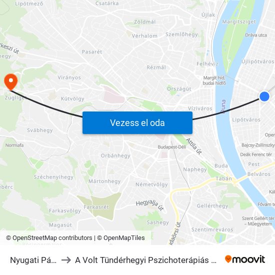 Nyugati Pályaudvar M to A Volt Tündérhegyi Pszichoterápiás Osztály És Ambulancia Épülete map