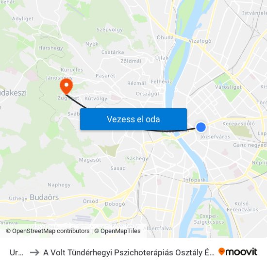 Uránia to A Volt Tündérhegyi Pszichoterápiás Osztály És Ambulancia Épülete map