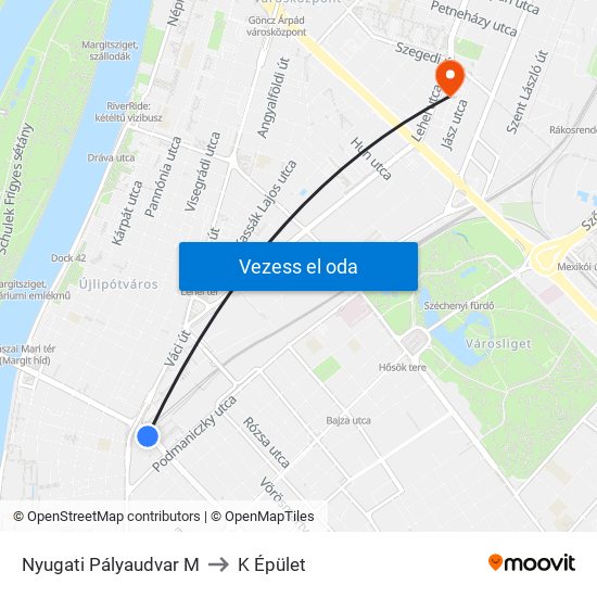 Nyugati Pályaudvar M to K Épület map