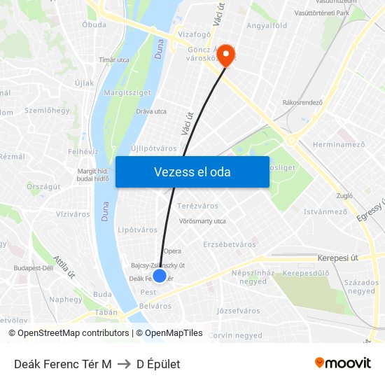 Deák Ferenc Tér M to D Épület map