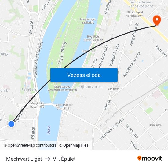 Mechwart Liget to Vii. Épület map