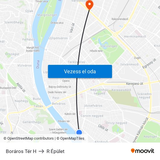 Boráros Tér H to R Épület map